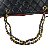 Chanel Vintage Black Quilted Lambskin Shoulder Bag 2010