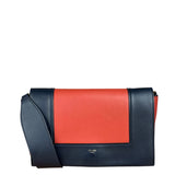 Celine Bicolor Leather Medium Frame Crossbody Bag