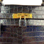 Hermes 1985 Black Crocodile Kelly 35