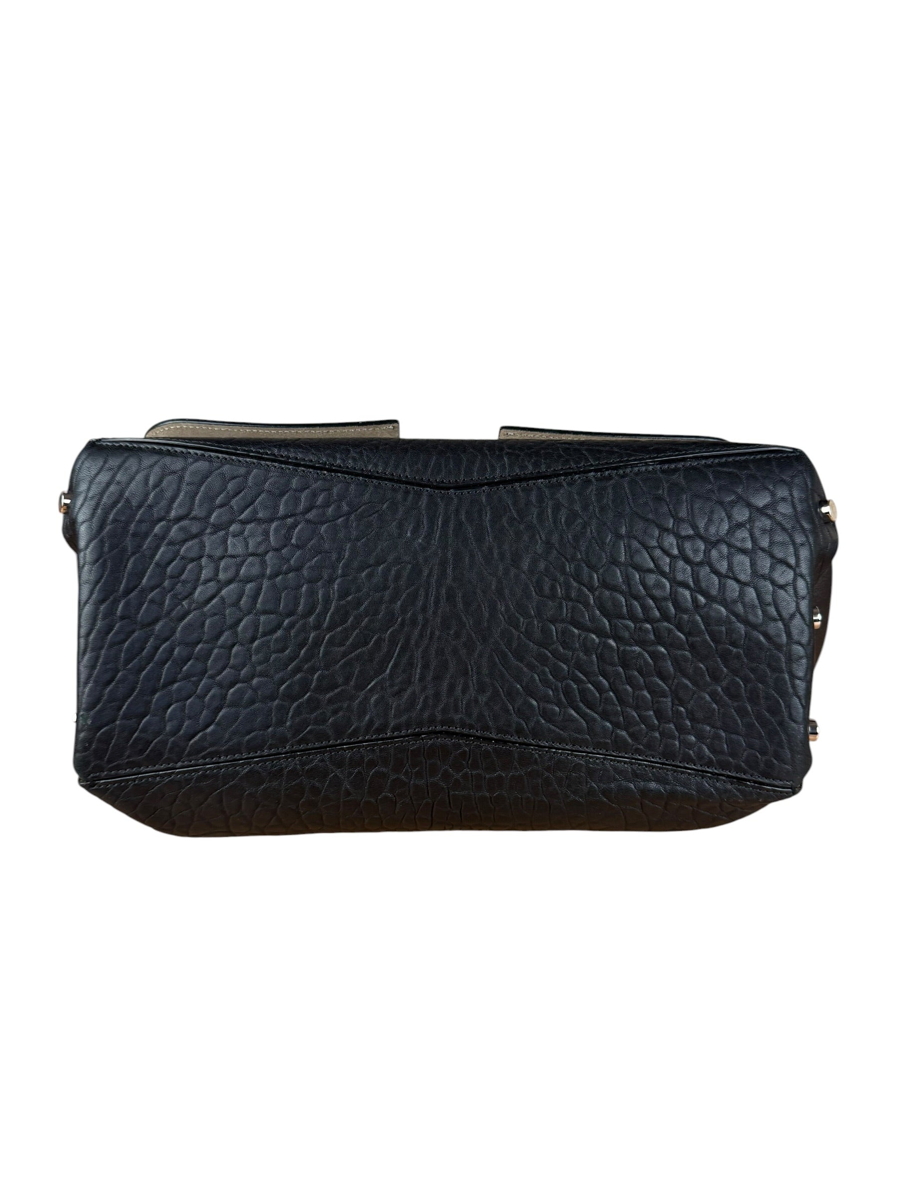 Jimmy Choo Black Leather Lockett Pebble Shoulder/Hand Bag