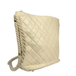 Chanel Ivory Crumpled Leather Vogue Rope Hobo Bag 2019