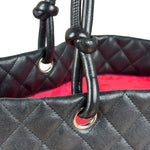 Chanel Black Leather Cambon Ligne large Tote Shoulder Bag 2004