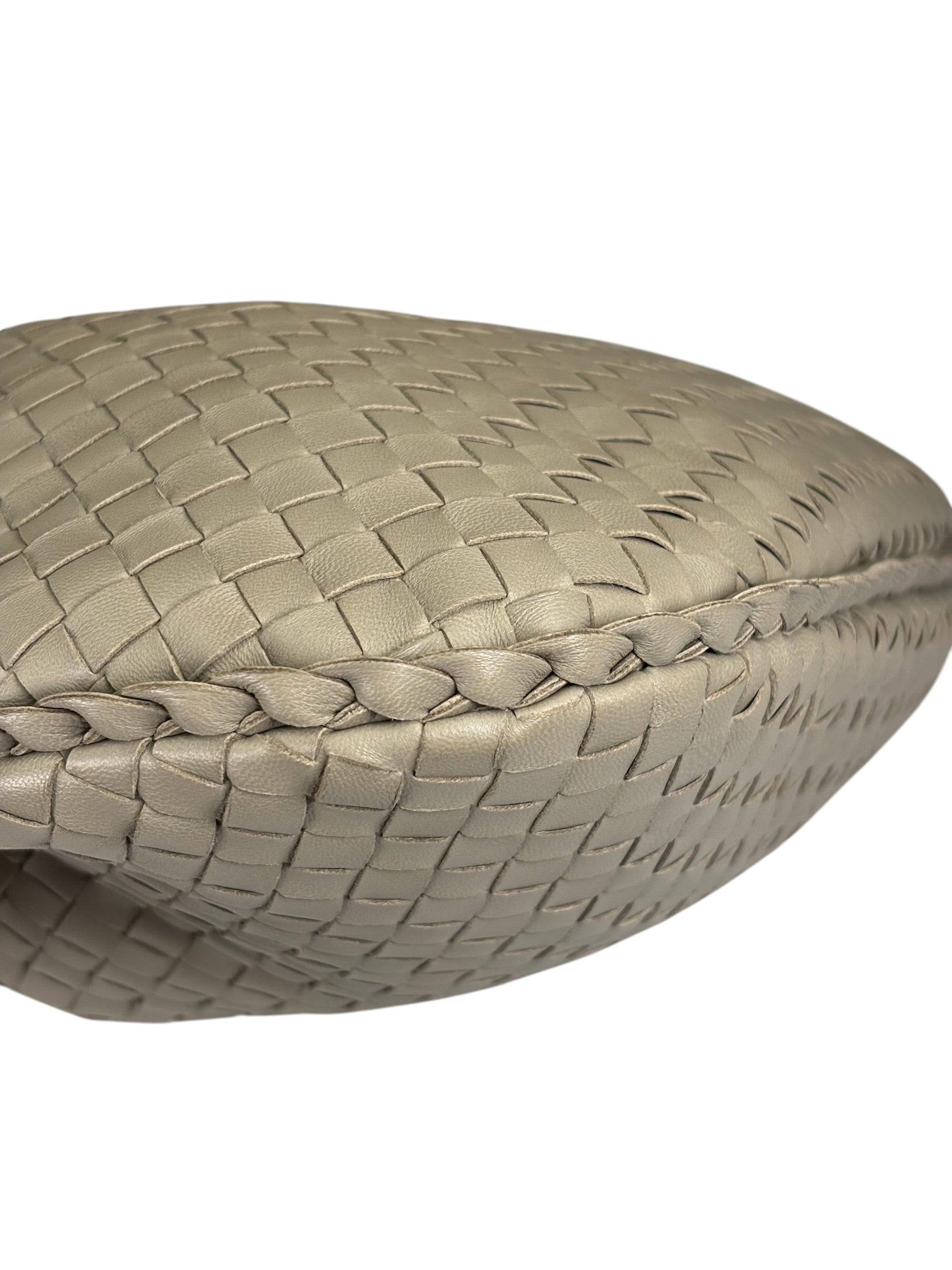 Bottega Veneta Grey Intrecciato Hobo Bag