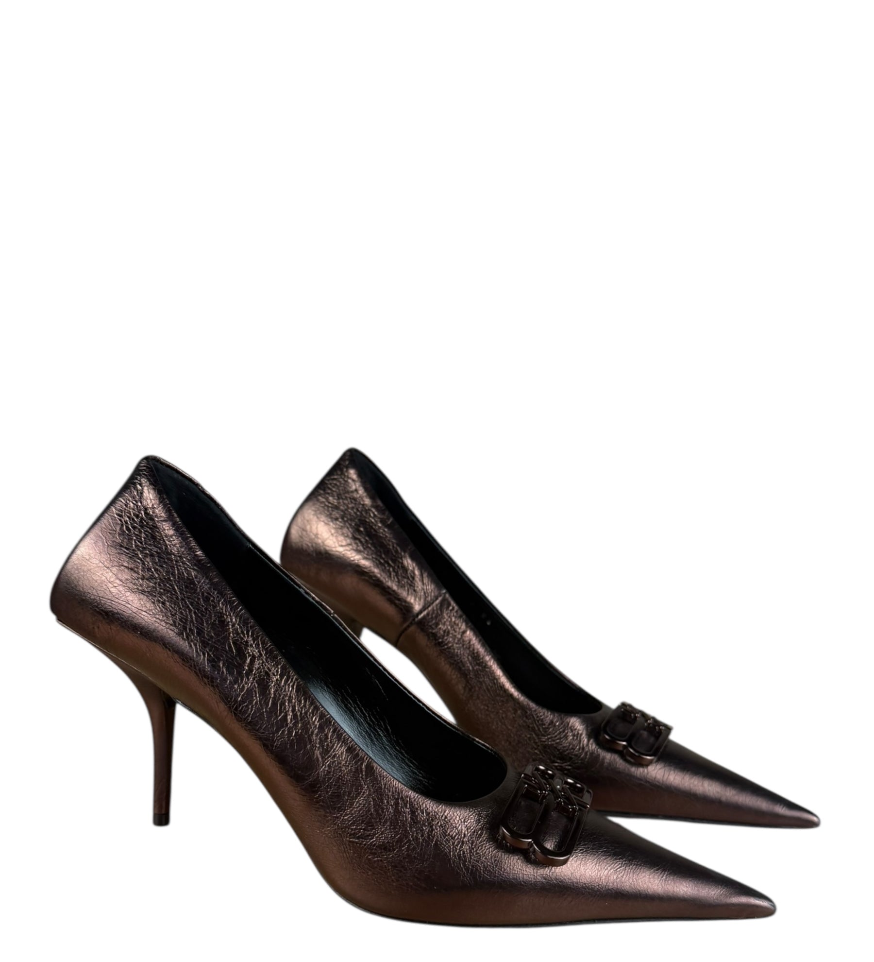 Balenciaga Brown Cagole BB Heel