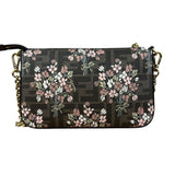 Fendi FF Floral Coated Canvas Chain Pochette