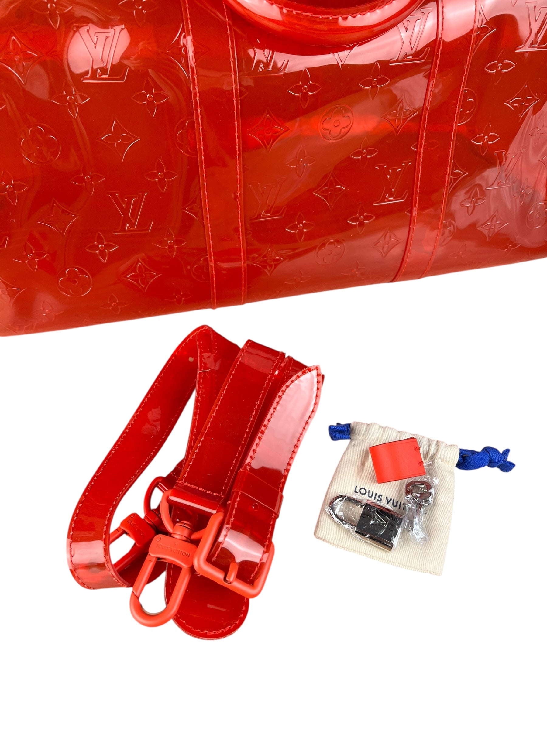 Louis Vuitton X Virgil Abloh Red Monogram PVC Bandouliere 50