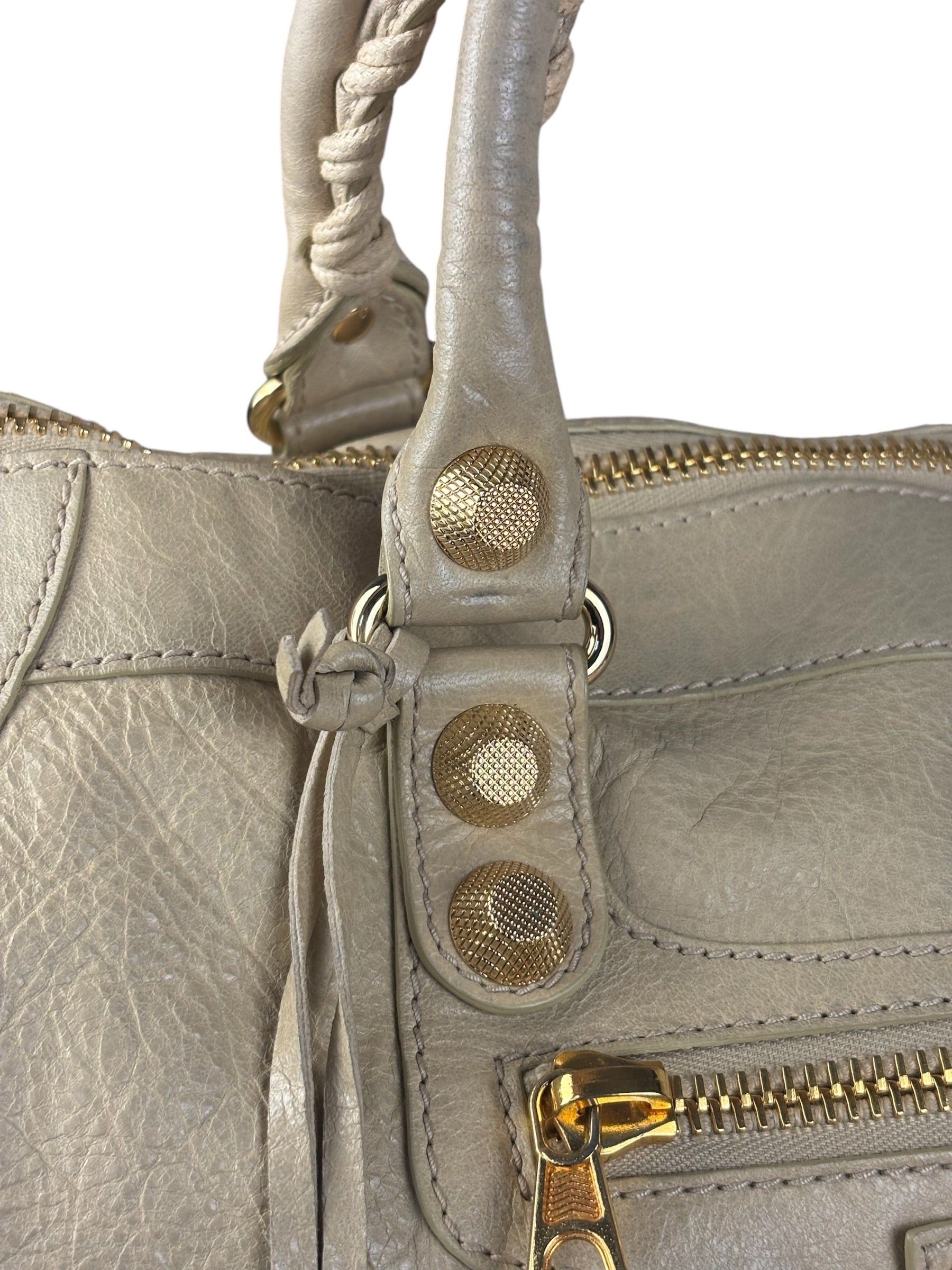 Balenciaga Beige Leather Large Classic City Bag