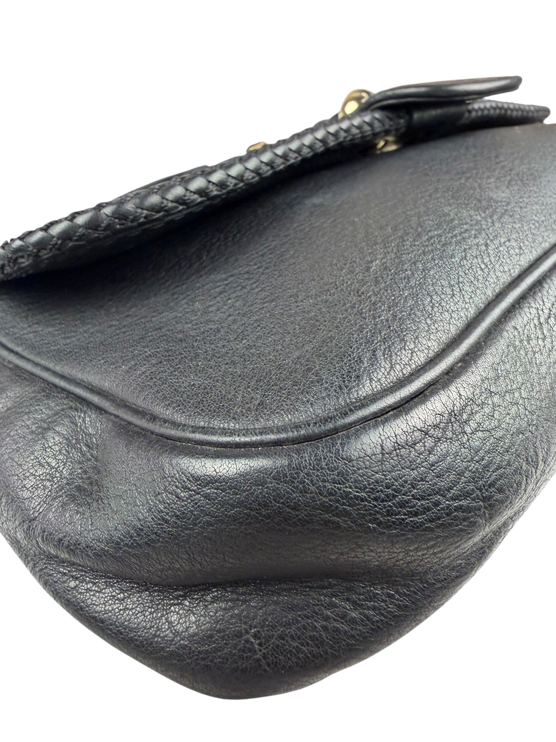 Gucci Black Leather Marrakech Evening Shoulder Bag