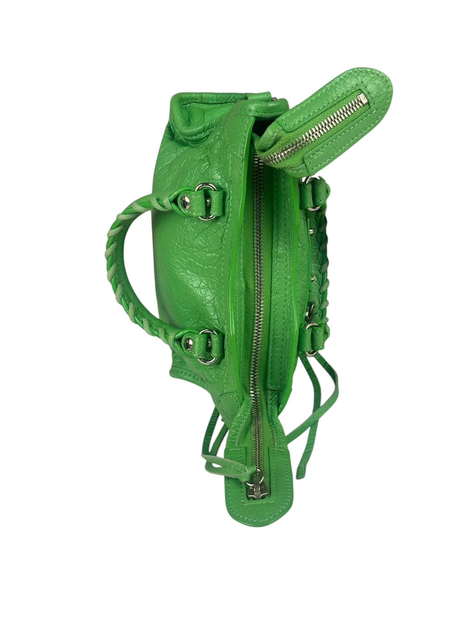 Balenciaga Green Leather Small Le City Two-Way Bag