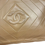 Chanel Tan Beige Chevron Leather Camera Case
