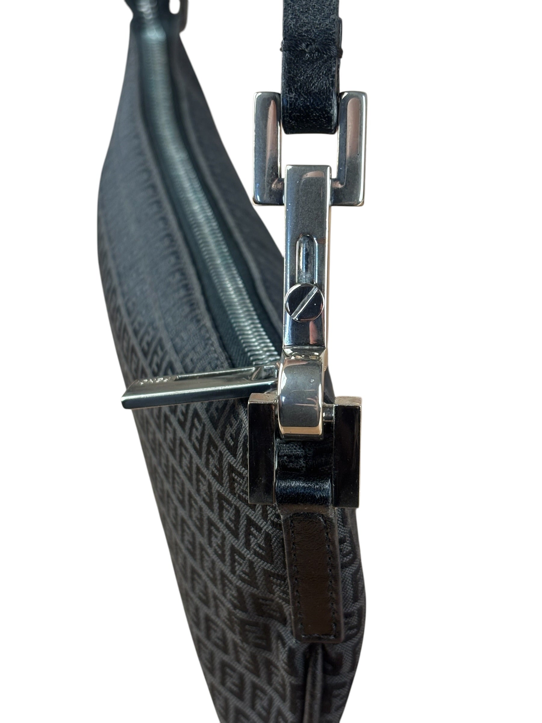 Fendi Vintage Black FF Print Pochette
