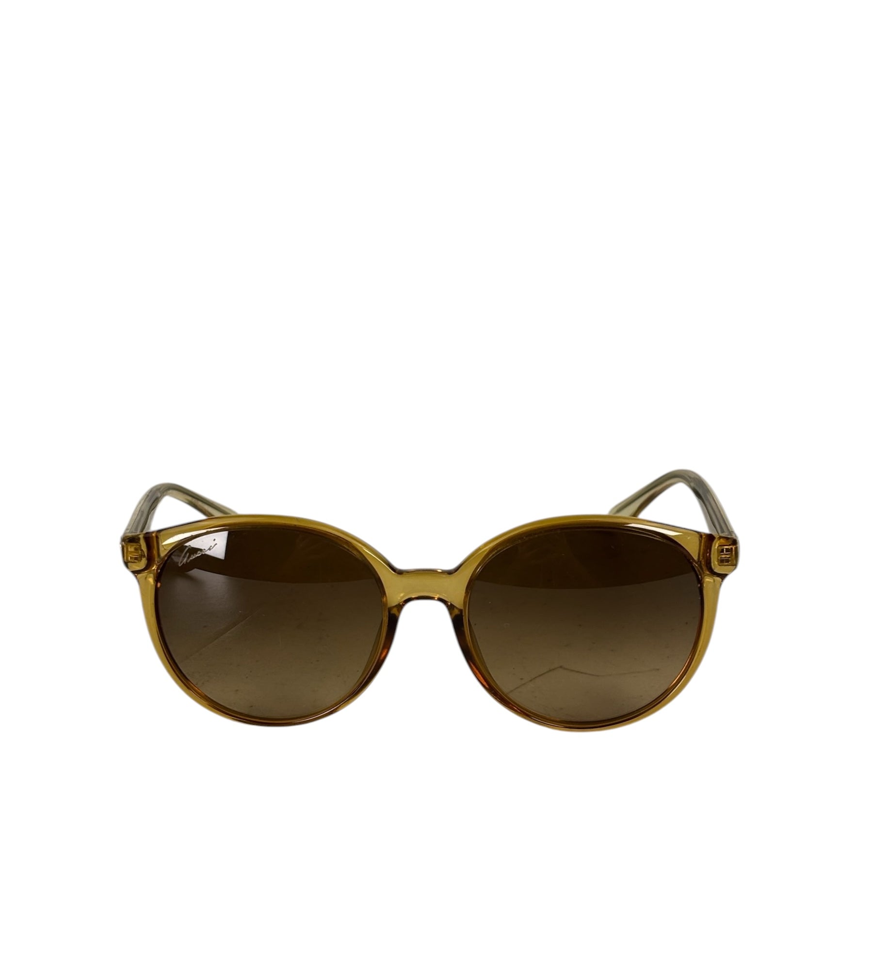 Gucci Brown Translucent GG3697/S Round-To-Oval Sunglasses