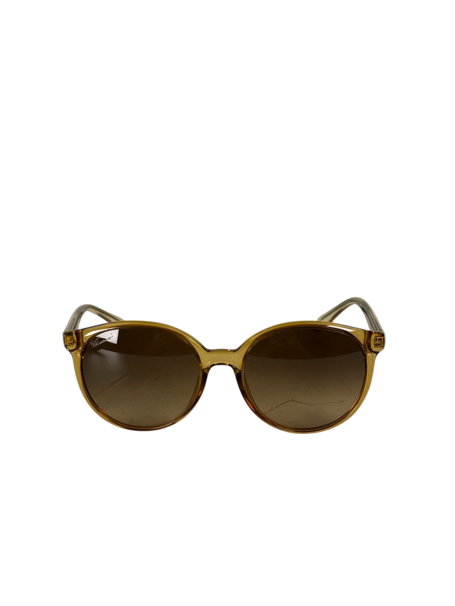 Gucci Brown Translucent GG3697/S Round-To-Oval Sunglasses