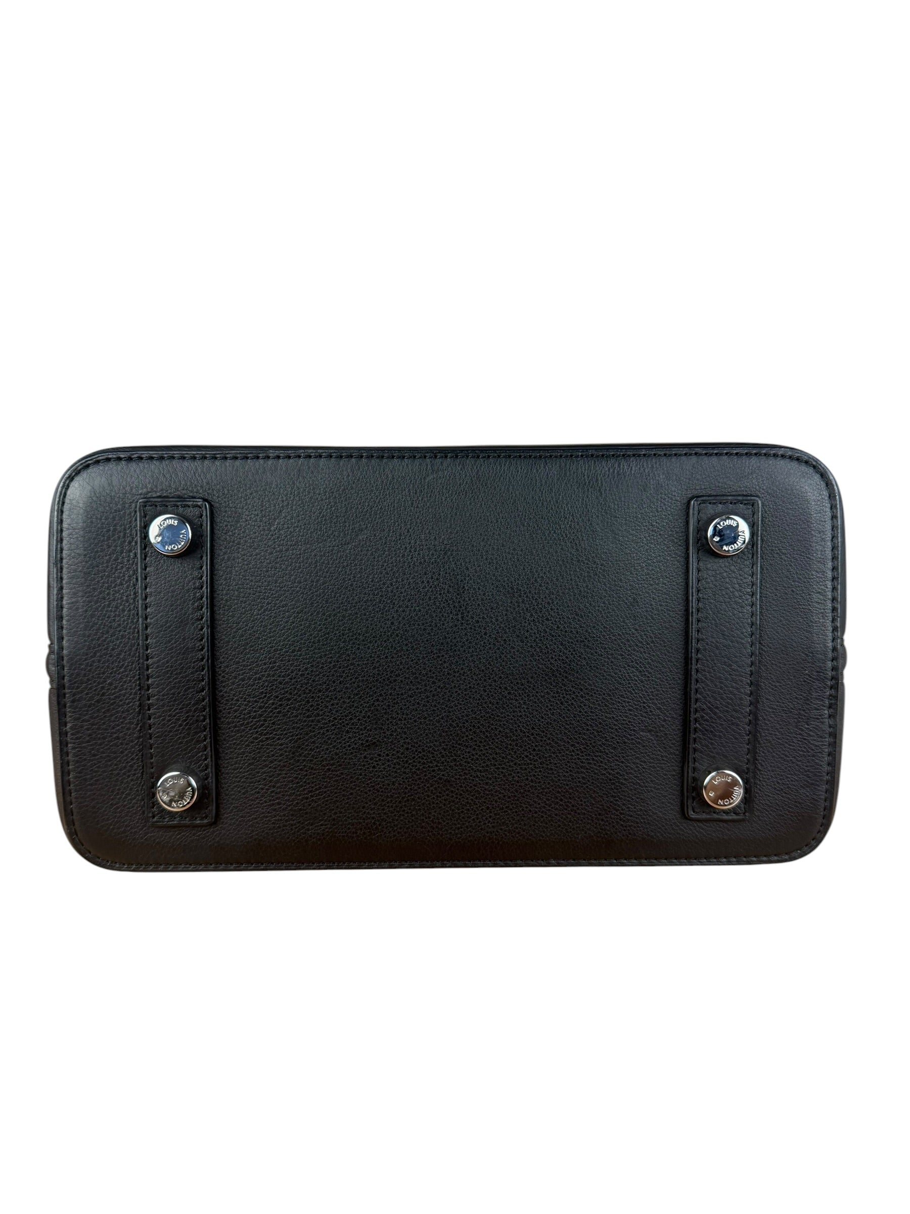 Louis Vuitton Limited Edition Black Monogram Transparence Lockit Hand Bag