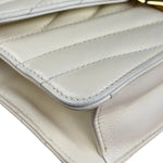 Chanel Beige Gabrielle Chevron Medal Flap 2011