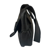 Gucci Black Leather Aphrodite GG Emblem Flap Bag