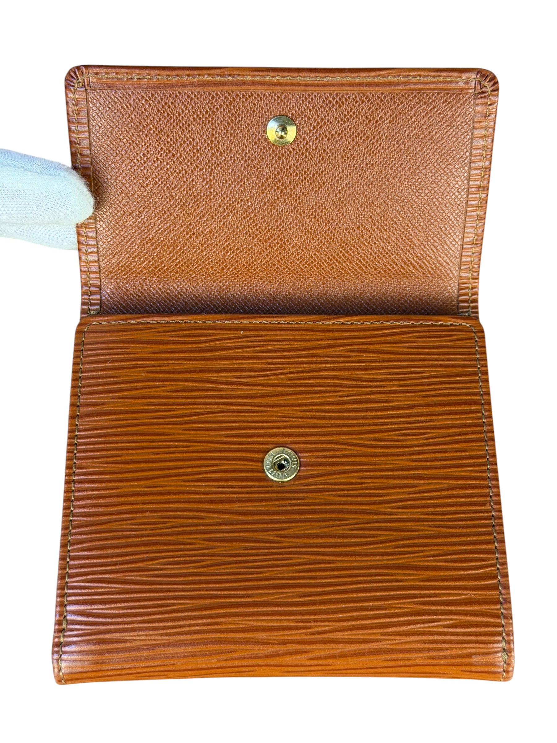 Louis Vuitton Brown Leather Elise Compact Wallet