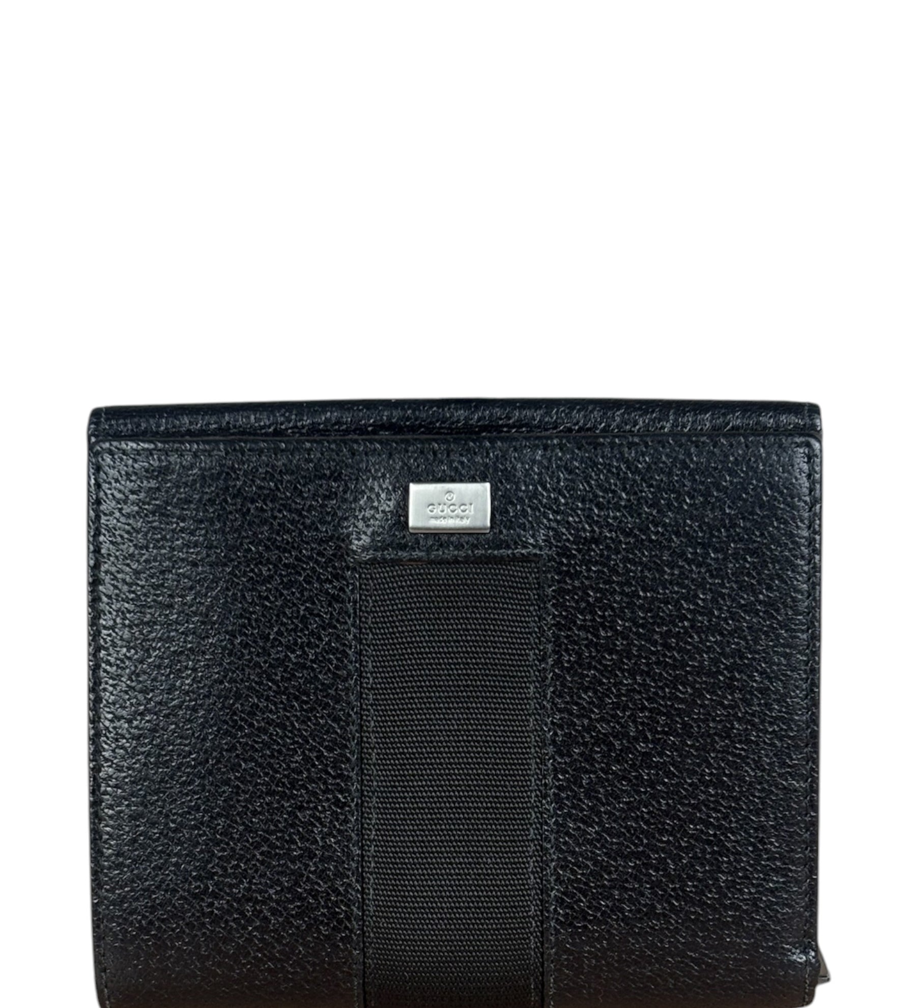 Gucci Vintage Black Leather Bi-Fold Wallet