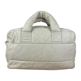 Chanel Coco Cocoon Ivory Puff Leather Boston Handbag 2009