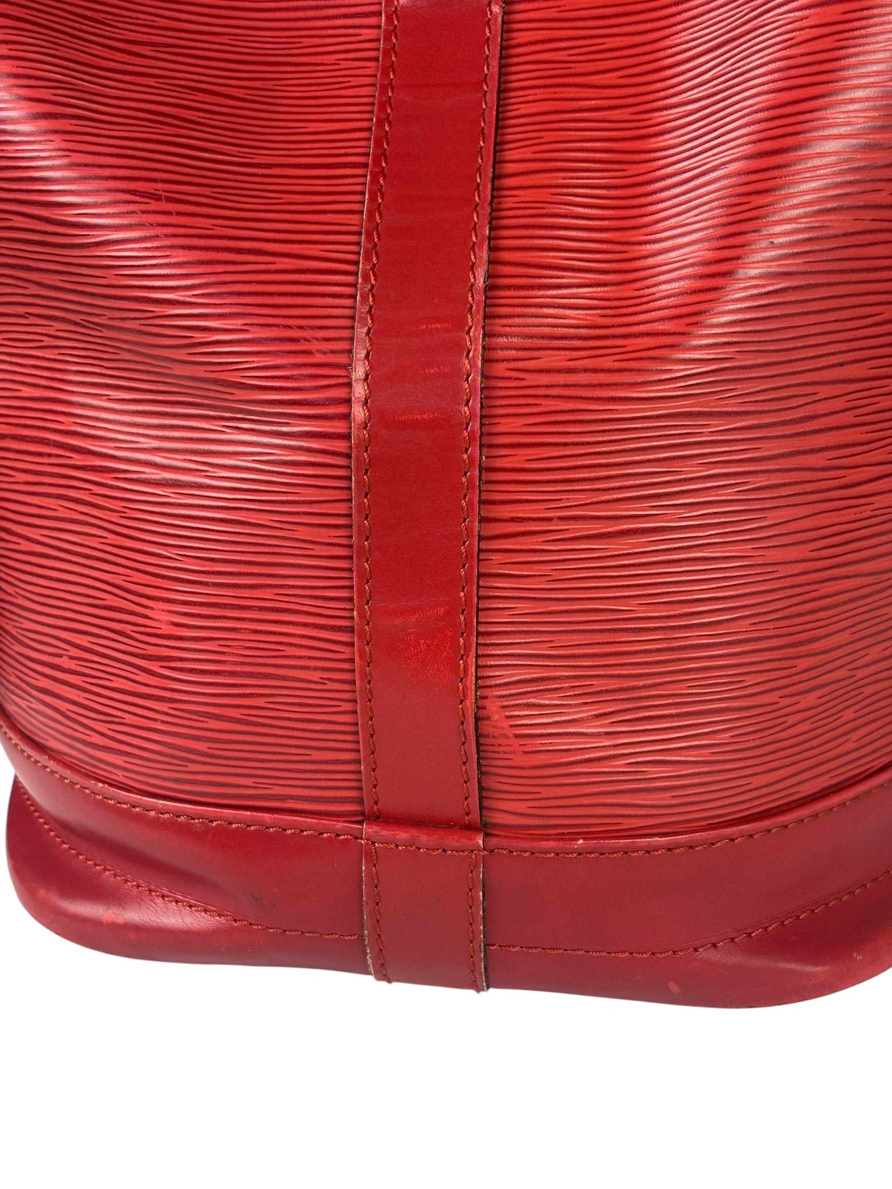 Louis Vuitton Red Epi Leather Noe Bucket Bag MM