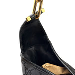 Gucci Black/Grey Leather Trim Jackie Hobo Bag