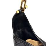 Gucci Black/Grey Leather Trim Jackie Hobo Bag