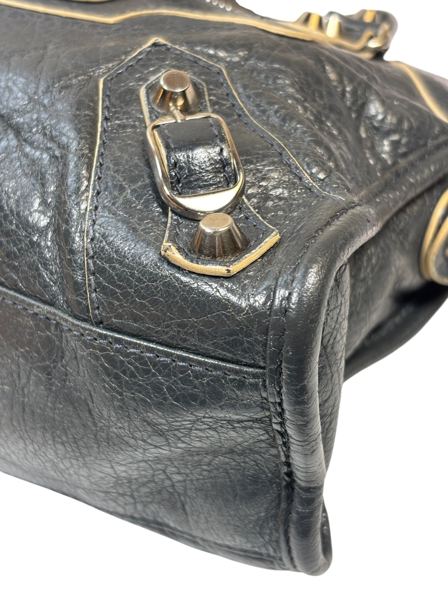 Balenciaga Charcoal Le City Small Two-Way Bag