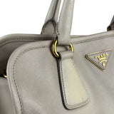 Prada Saffiano Lux Leather Grey 2Way Shopping Bag