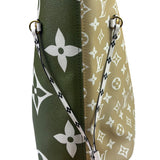 Louis Vuitton Olive Green/Beige Monogram Giant Neverfull MM