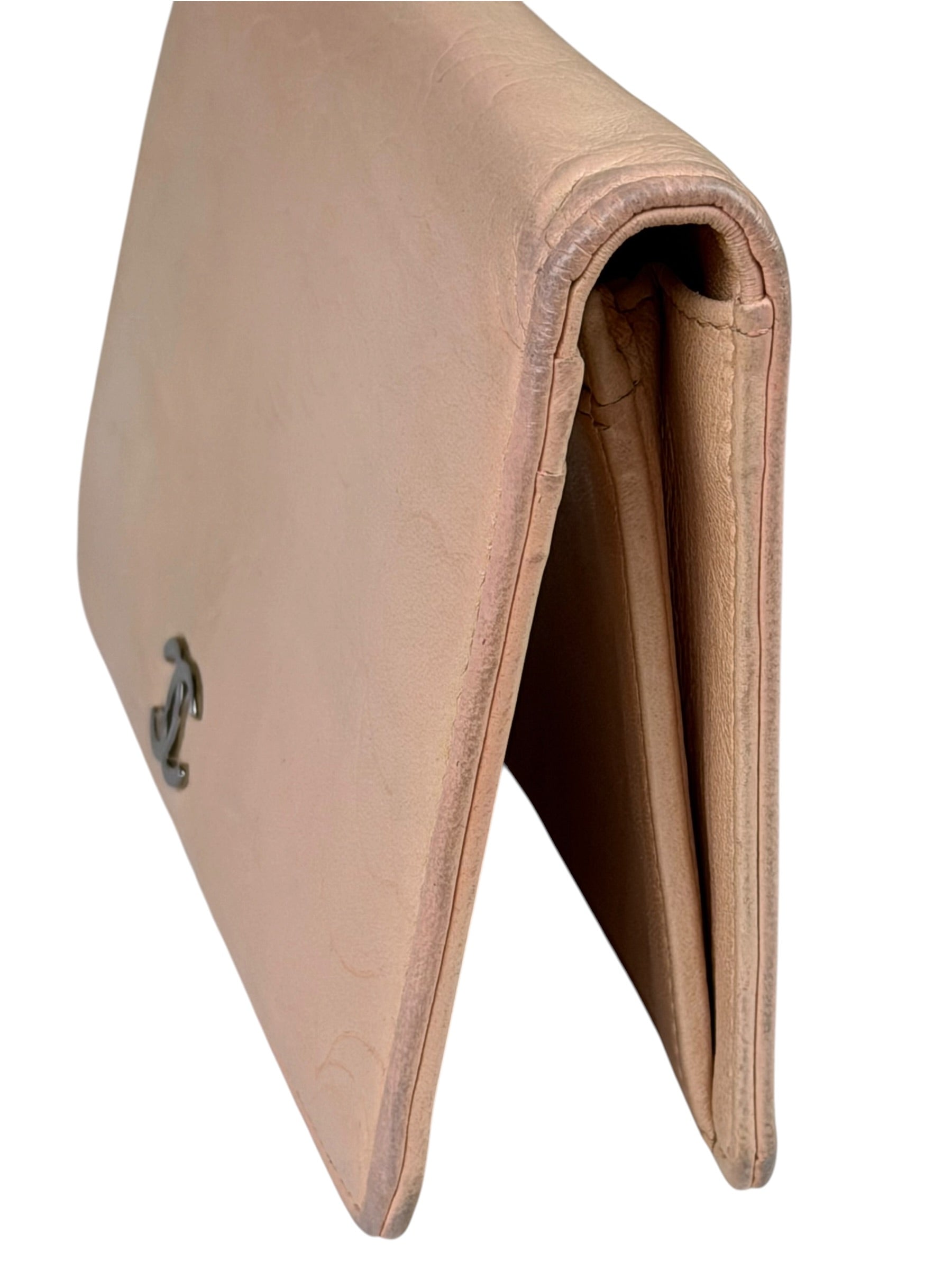 Chanel Light Pink Camila Leather Long Wallet