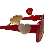 Chanel Vintage Red Heart Sunglasses