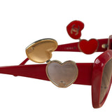 Chanel Vintage Red Heart Sunglasses