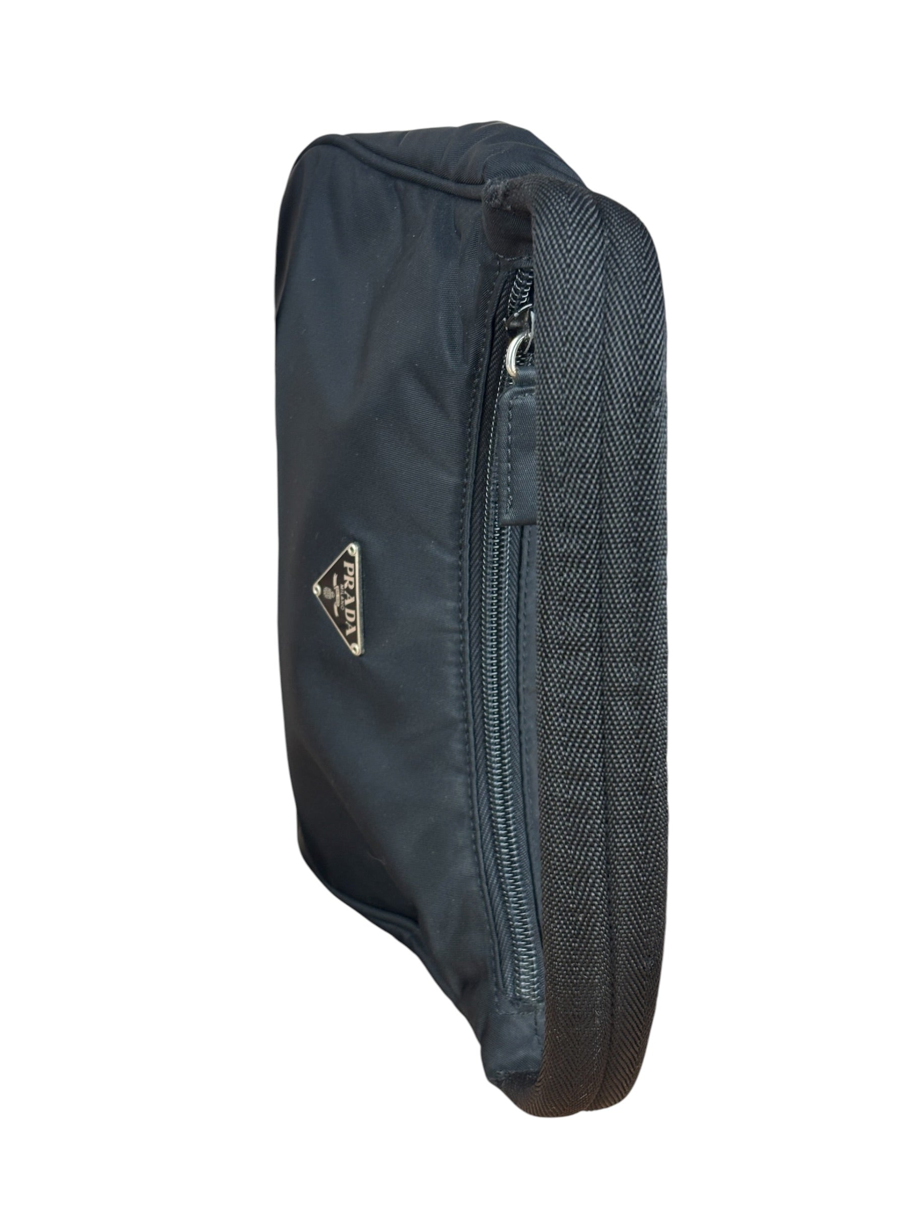 Prada Black Tessuto Nylon Mini Hobo Bag