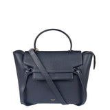 Celine Navy Grained Calfskin Belt Two-Way Bag