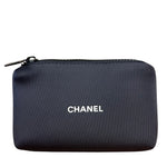 Chanel Beauty Black Mini Zip Cosmetic Pouch
