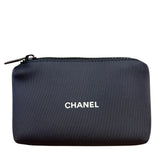 Chanel Beauty Black Mini Zip Cosmetic Pouch