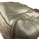 Yves Saint Laurent Gold Leather Embossed YSL Logo Handbag