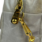 Miu Miu Vintage Pale Grey Vitello Leather Two-Way Bag