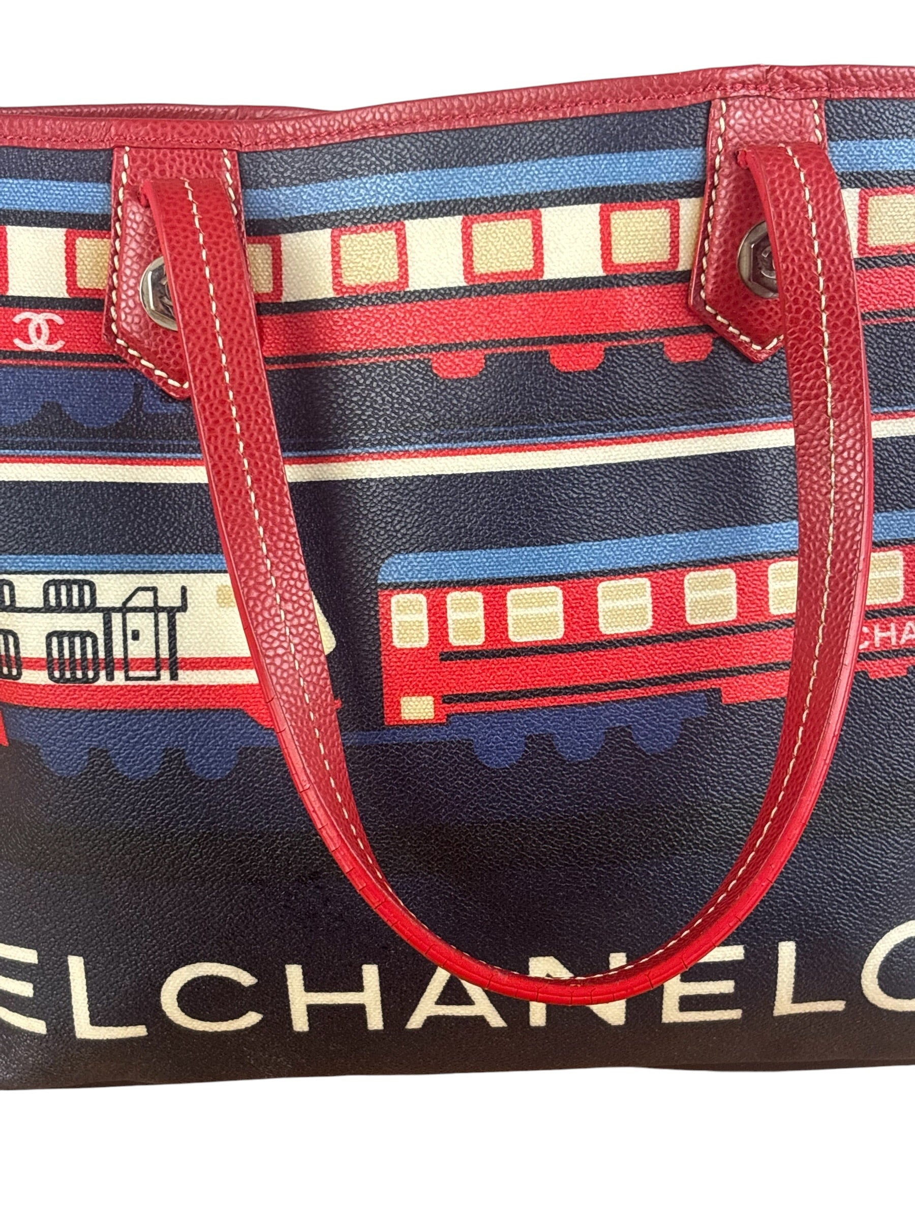 Chanel Multi-Color Leather Central Station Le Train Tote Bag 2007