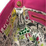 Fendi Pink Leather Logo Embossed Baguette