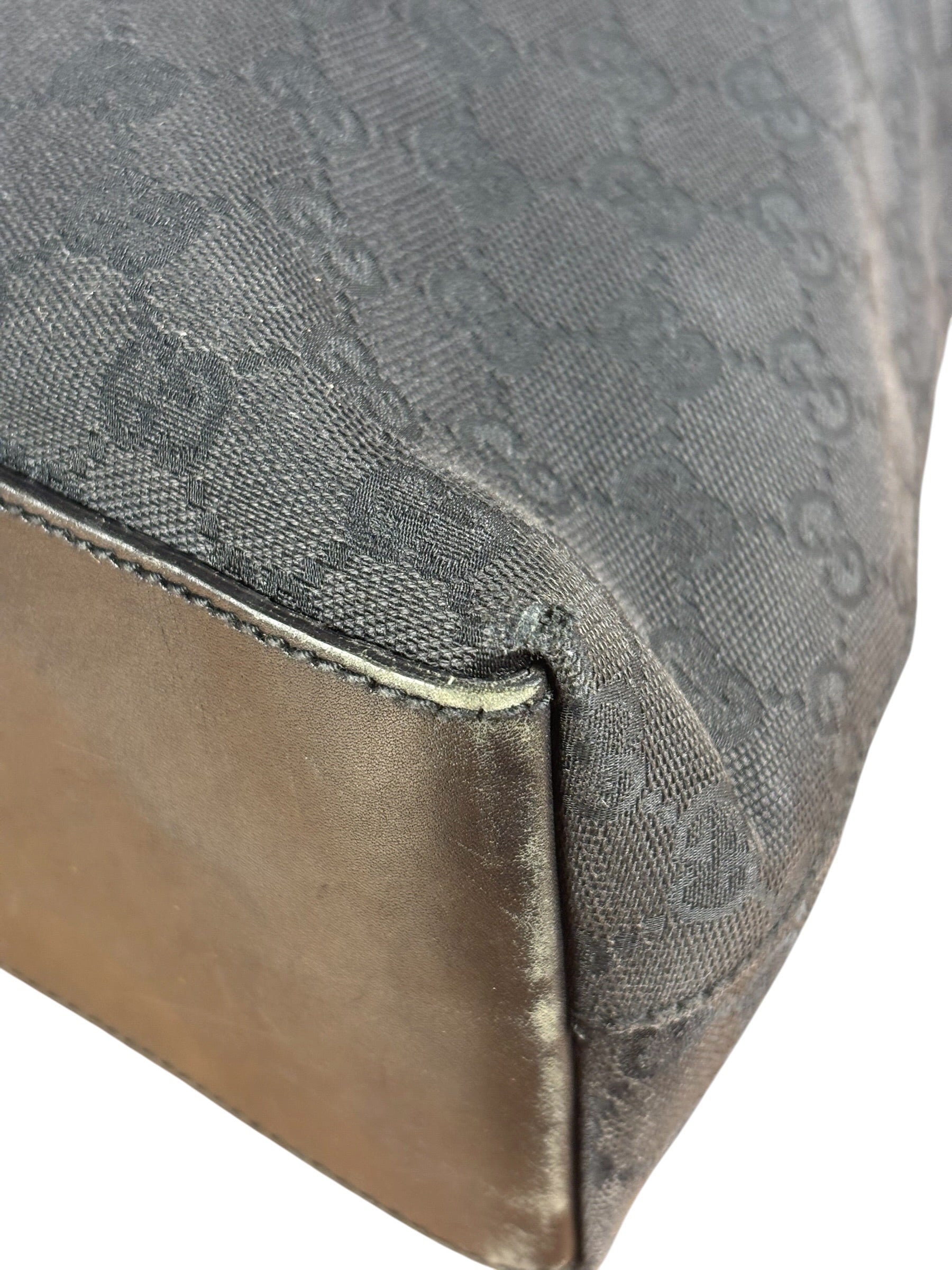 Gucci Trim Leather GG Monogram Jackie Hobo Shoulder Bag