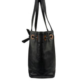 Chanel Black Caviar CC Drawstring Tote Bag 2002