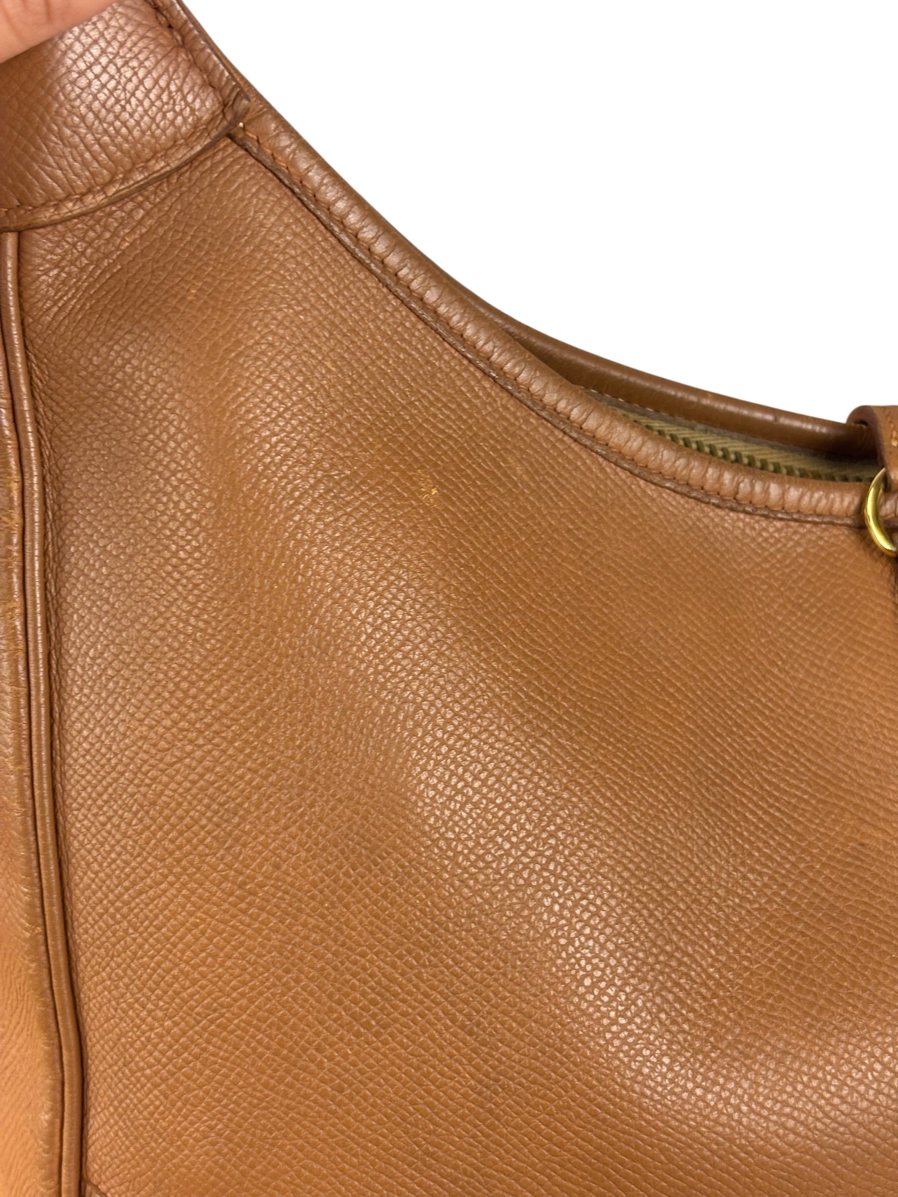 Hermes Vintage Tan Brown Leather Shoulder Bag