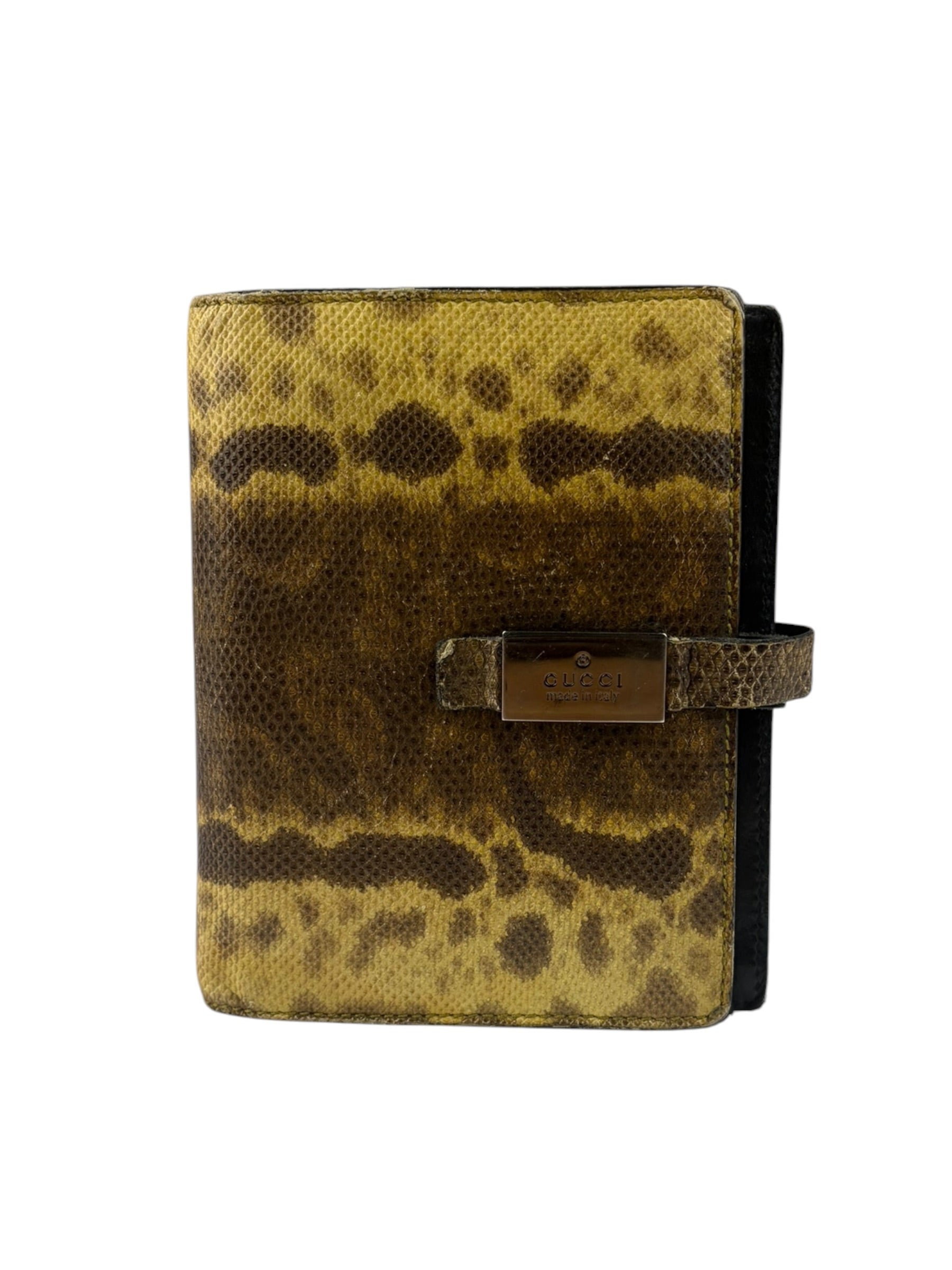 Gucci Yellow/Brown Snakeskin Agenda Cover