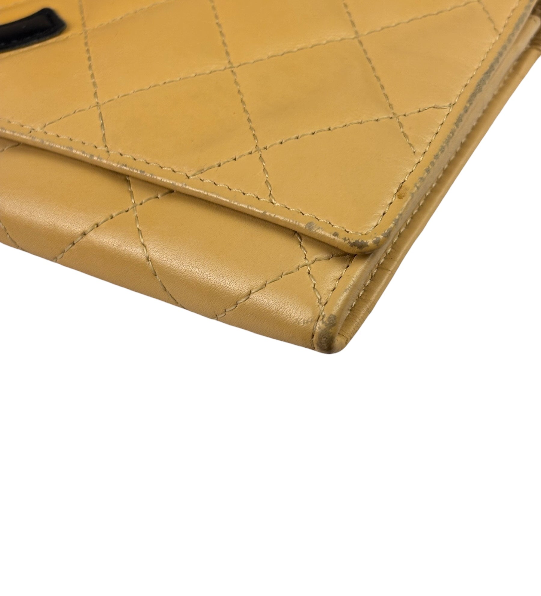 Chanel Beige/Black Cambon Bi-Fold Wallet