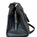 Chanel Vintage Black Quilted Mademoiselle Leather Shoulder Bag