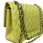Chanel Yellow Neon Quilted Leather Classic Double Flap Bag 2010