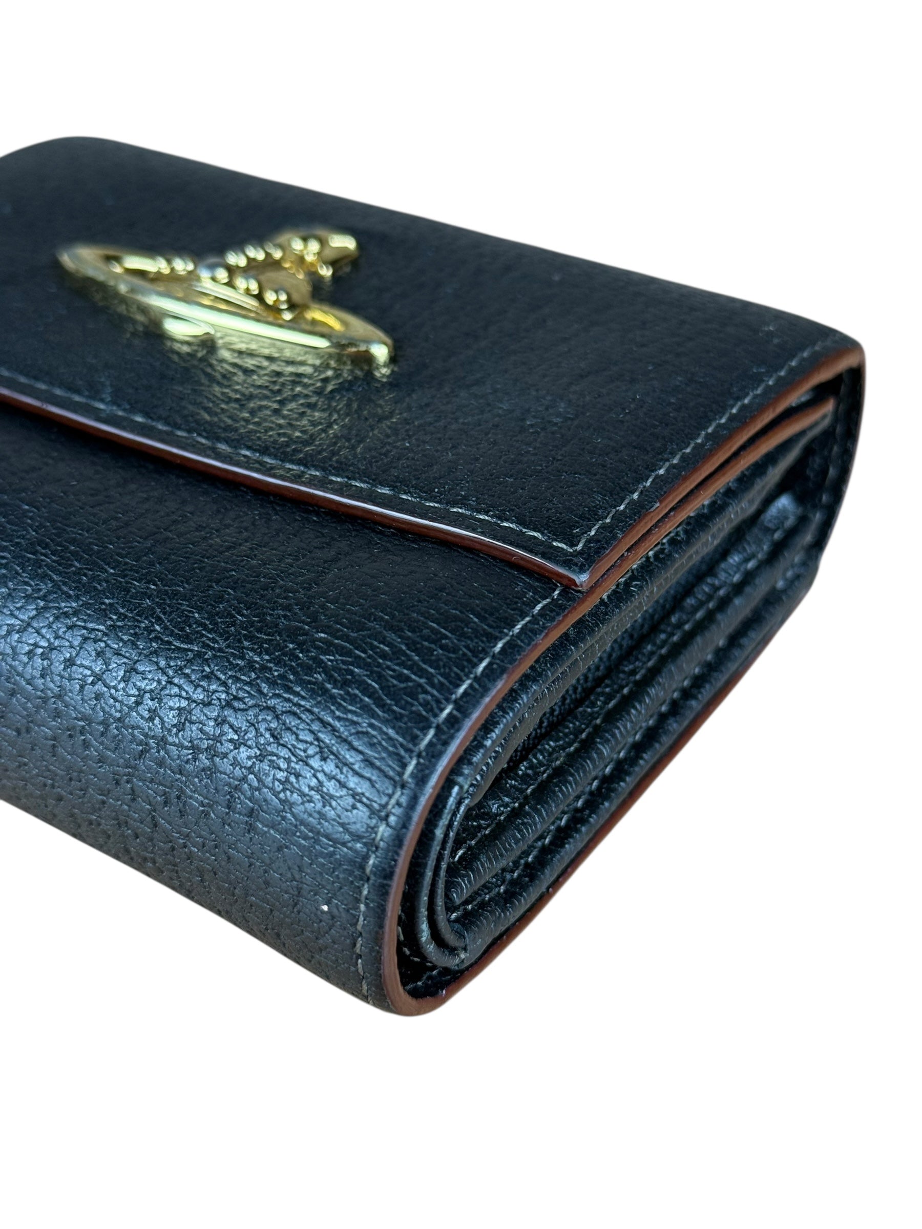 Vivienne Westwood Leather Orb Emblem Wallet