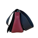 Celine Blue/Plum Leather Medium Frame Shoulder Bag
