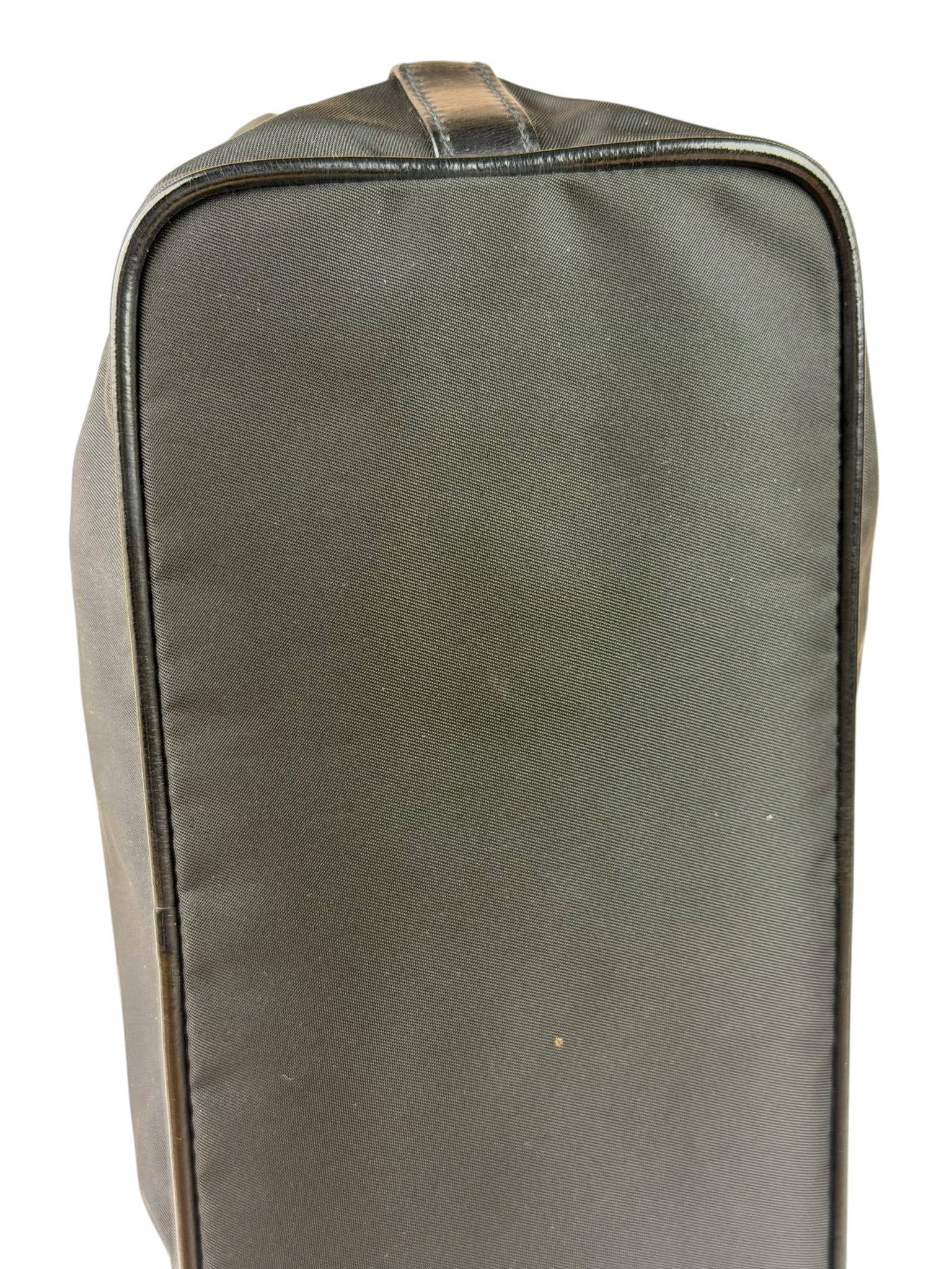 Prada Black Leather Trim/Tessuto Nylon  Shoulder Bag
